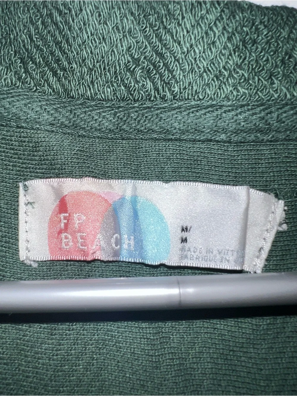 Free People Forest Green V-Neck Sweater